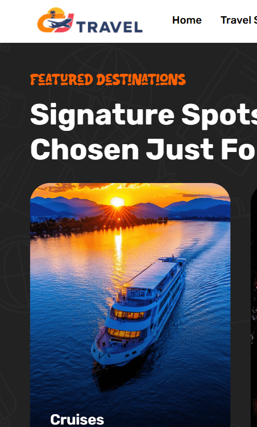 CJ Travel - Travel Agency Website